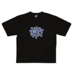 Blue White Logo @Sun Tshirt Black